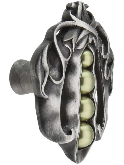 Pearly Peapod Knob in Antique Pewter.